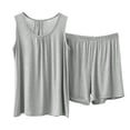 thumbnail image 1 of Women Summer Modal Pajama Set Plus Size Soft Lounge Shorts & Sleeveless Tank Top Sleepwear for Home, 1 of 6