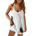 thumbnail image 1 of Women Summer Outfits Sets Two Piece Casual Summer Printed Round Neck Sleeveless Tops And Short Pants Suit Up to 65% off, 1 of 6