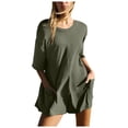 thumbnail image 1 of Women Summer Oversized T-Shirt Tee Rompers Casual Short Sleeve Overall Athletic Workout Jumpsuit Trendy Outfits, 1 of 6