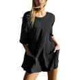 thumbnail image 1 of Women Summer Oversized T-Shirt Tee Rompers Casual Short Sleeve Overall Athletic Workout Jumpsuit Trendy Outfits, 1 of 6