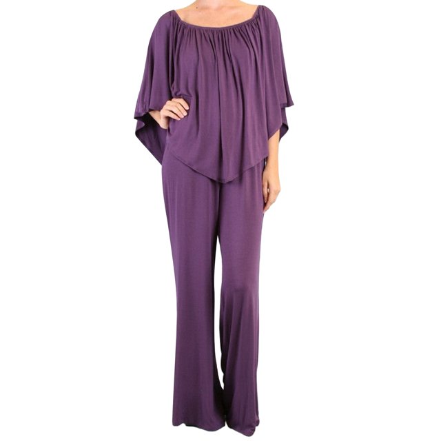 Women Summer Pants Outfits Solid Color Boat Neck Tops Pants Set