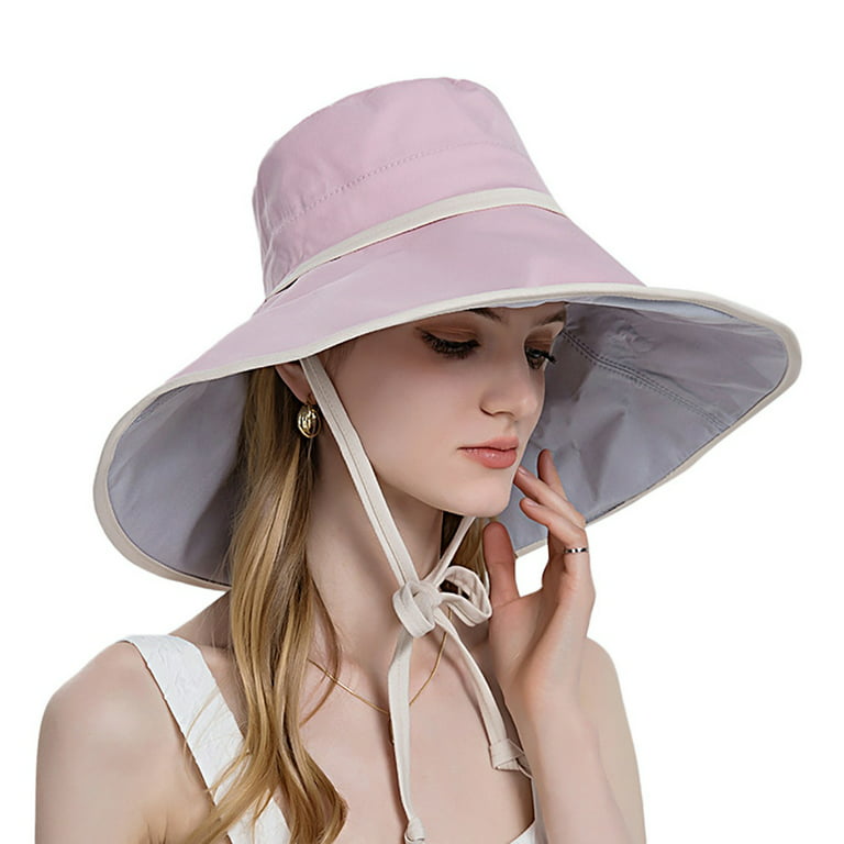 Women Summer Rain Hat UV UPF 50 Sun Protection Wide Brim Hat Sun Hat  Foldable Bucket Hat