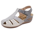 thumbnail image 1 of Women Summer Sandals Beach Wedge Sandals Bohemia Ankle Strap Causal Comfortable Round Toe Gladiator Outdoor Shoes, 1 of 7