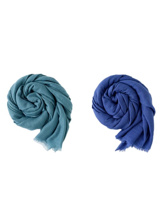 Women Summer Scarfs Large Long Lightweight Linen Beach Gauze Shawl Wrap 71”×31”-2PACK