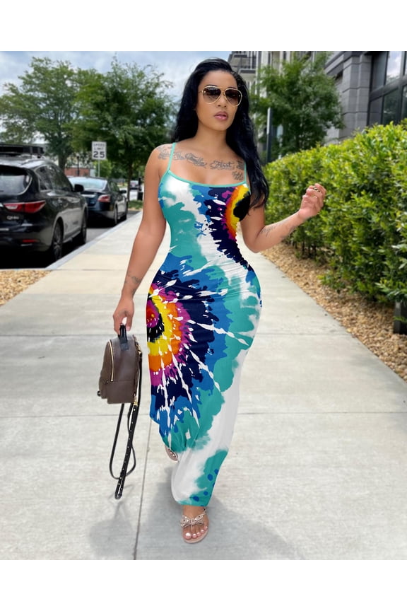 Women Summer Sexy Bodycon Maxi Dress Casual Slim Long Dresses Lake Green XL