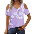 thumbnail image 1 of Women Summer Shirts Women's Clothing Tops Womens Tops Trendy Boho Black Crewneck Shirt Women Women Summer Shirts Casual, 1 of 7