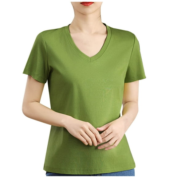 Women Shirts Womens V Neck Shirt Tops for Women Short Sleeve Womens Clothing