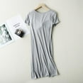 thumbnail image 1 of Women Summer Short Sleeve Built-in Bra Padded Long Nightdress Comfy Sleepwear Pajamas Nightgown, 1 of 6