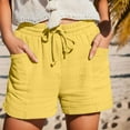 thumbnail image 1 of Women Summer Shorts Drawstring Elastic Waist Quick Dry Casual Shorts Pocket Pants, 1 of 7