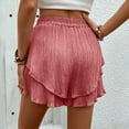 thumbnail image 1 of Women Summer Shorts Elastic Waist Shorts Casual Wide Legs Shorts With Pockets Womens Shirts Short Sleeve Women's Shorts Denim High Waist Womens Patriotic Shorts Seamless Boy Shorts Underwear for Women, 1 of 5