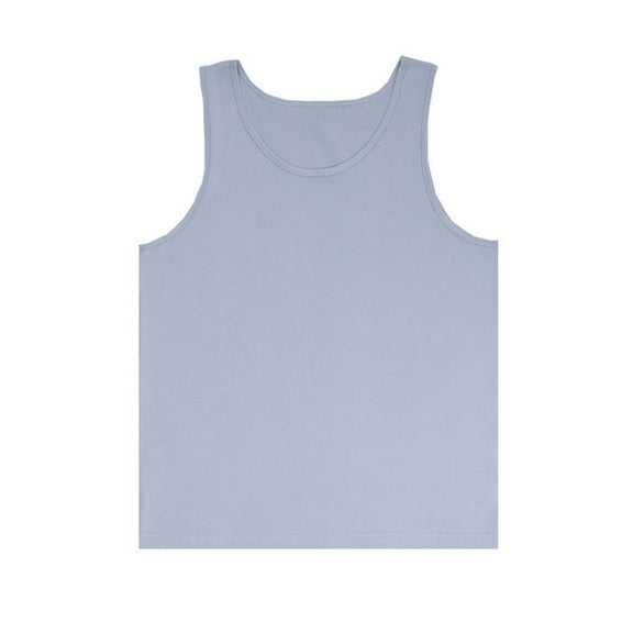 Women Summer Sleeveless Solid Round Neck Tank Top 2025 Casual Loose Fit Long Blouse for Beach Vacation and Daily Wear