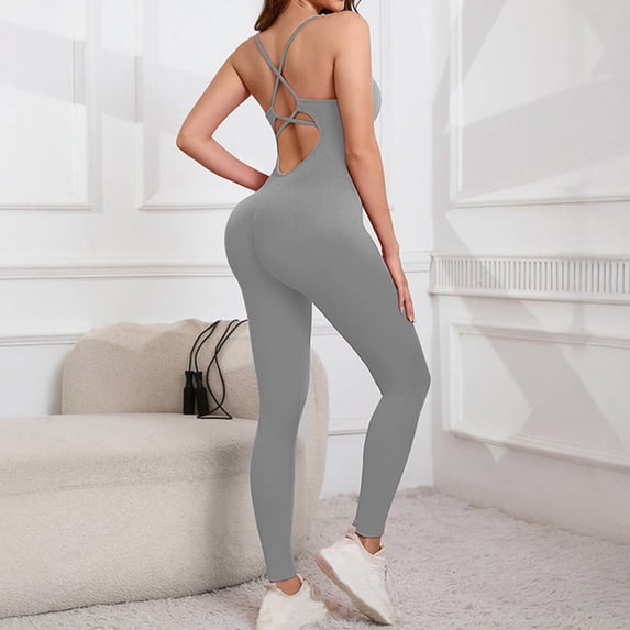 Women Summer Solid Jumpsuit Sportswear