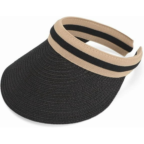 Women Summer Sun Hat Lady's Portable Beach Visor Bowknot Straw Hat