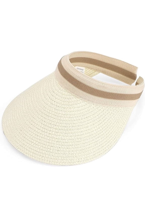 Women Summer Sun Hat Lady's Portable Beach Visor Bowknot Straw Hat
