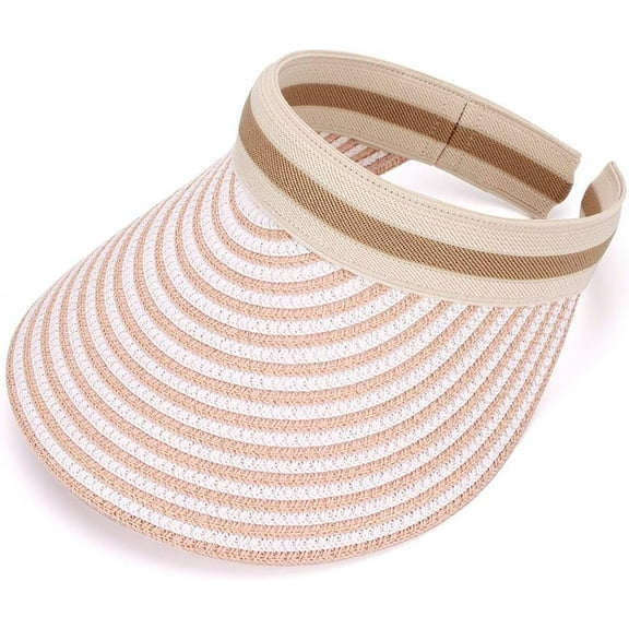 Women Summer Sun Hat Lady's Portable Beach Visor Bowknot Straw Hat