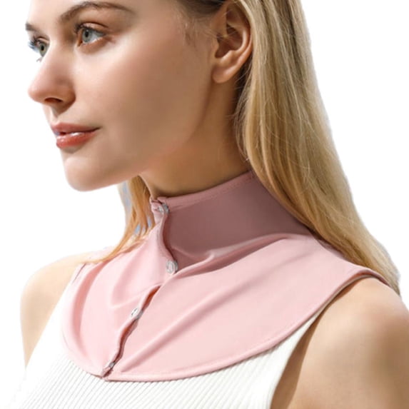 Women Summer Sunscreen Shawl Neck Protection Cooling Ice Silk UV Block Lightweight Breathable for Outdoor Activities