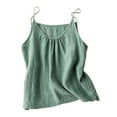 thumbnail image 1 of Women Summer Suspenders Vest Linen Solid Color Breathable Literary Retro Outdoor Wear, 1 of 3