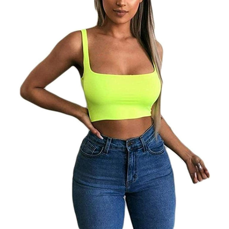 Summer Camis Women Crop Top Sleeveless Shirt, hot and Neck low chest -  Stylish Summer Fashion for Women