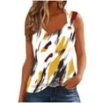thumbnail image 1 of Women Summer Tank Tops Floral Print T-Shirt Sleeveless Scoop Neck Blouses O Ring Shoulder Tanks Loose Fitting Camisole Funny Graphic Tee Vests Clothes, 1 of 4