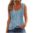thumbnail image 1 of Women Summer Tank Tops Floral Print T-Shirt Sleeveless Scoop Neck Blouses O Ring Shoulder Tanks Loose Fitting Camisole Funny Graphic Tee Vests Clothes, 1 of 4