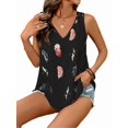 thumbnail image 1 of Women Summer Tank Tops Tanks V Neck Sleeveless T Shirts Black XL, 1 of 7