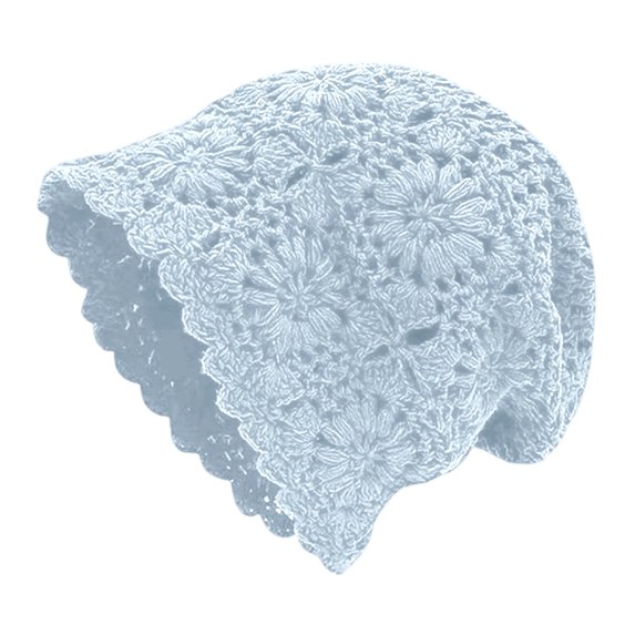 Women Summer Thin Hollow‑Out Knit Beanie Vintage Lace Slouchy Hat Breathable Sun‑Protection Cap Casual All‑Match Head‑Accessory