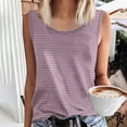 thumbnail image 1 of Women Summer Tops Workout Tank Tops Women Cropped Womens Summer Tops Striped Blouses for Women Casual Blouses, 1 of 4