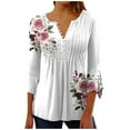 thumbnail image 1 of Women Summer Tops Cotton Womens Blouses for Skirts Grey Shirts for Women Dressy Casual Plus, 1 of 5
