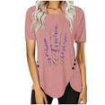 thumbnail image 1 of Women Summer Tops Trendy Blouses for Women Casual Plus Size Plus Size T Shirts Loose Fit, 1 of 5