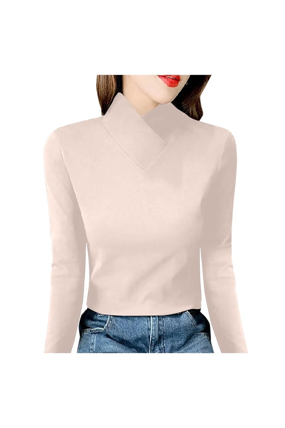 Women Summer Tops Trendy Double Side Warm Women Underwear Top Bottom Shirt Layering Shirts Popular Tops Womens Fitted Short Sleeve Cute Shirts Long Sleeve V Neck plus Size for Tunic Color Red XL