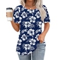 thumbnail image 1 of Women Summer Tops With Sleeves Tshirts Shirts Graphic Oversized Summer Clothes for Women 2025 Vacation Trendy, 1 of 6