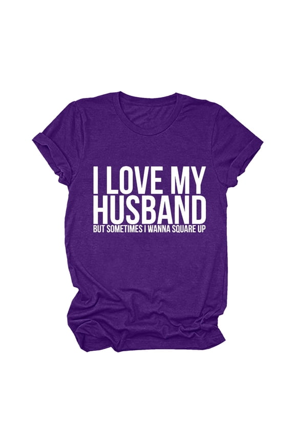 Women Summer Tops Women Casual Printing Short Sleeve Tops Blouse Round Neck Casual Tee Tunic Shirts Swing Shirt French Shirt plus Size Strapless Star Work Long Sleeve for Girl Long Purple 2XL