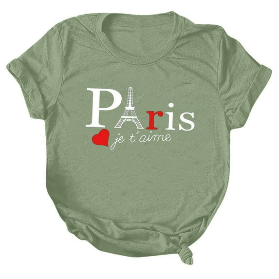 Women Summer Tops Women Casual Valentine's Day Print Shirts Round Neck Short Sleeve Tee Tops Tunic Blouse Long Lace Stylish Long Top Lace Sleeve Dress for Business Casual Summer Womens Mint Green 2XL