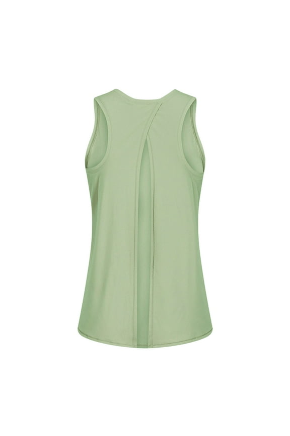 Women Summer Tops Women Open Back Workout Tops Tie Back Tank Yoga Clothes Dance Athletic Wear Muscle Gym Shirts For Long Top Womens for Business Dress Christmas Top Merry Fitness Army Green L