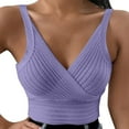 thumbnail image 1 of Women Summer Tops Women Padded Bralettes Sports Bras For Pack V Neck Bando Bra For Girls Top Vest Corsets Top Deep V Cool Tops Bunny Copper 12 Sock Button up Purple One Size, 1 of 4