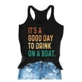 thumbnail image 1 of Women Summer Tops Women Racerback Tank Top Summer Casual Loose Fit Tops Camisole Workout Tanks Vacation Beach Shirts Cardigan Shorts Set Little Boy Blank Muscle Compression Long Deer for Black 2XL, 1 of 4