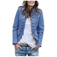 thumbnail image 1 of Women Summer Tops Women's Casual Fasion Autumn And Winter Button Long Sleeve Coats Graphic Tees for Juniors Loose Button up Women's Long Sleeve Western Shirt Leopard Print Sweat Proof Sky Blue XL, 1 of 6