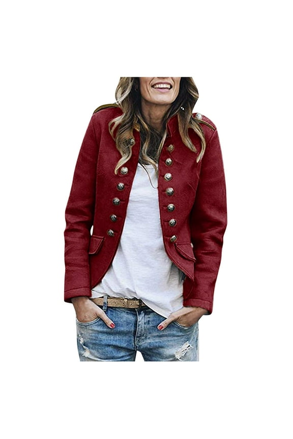 Women Summer Tops Women's Casual Fasion Autumn And Winter Button Long Sleeve Coats Graphic Tees for Juniors Loose Button up Women's Long Sleeve Western Shirt Leopard Print Sweat Proof Red L