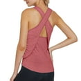 thumbnail image 1 of Women Summer Tops Women's Casual Round Neck Backless T Shirt Summer Fall Versatile Top For Daily Wear Sports Vacation Home Comfortable Soft Breathable Fabric Camisoles Daddy Top for Women Red M, 1 of 4
