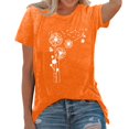 thumbnail image 1 of Women Summer Tops Women's Fashion Print Top Loose Crew Neck T Shirt Workout Shirts Women Fit V Neck Ladies Tee Shirt Camping Novelty Items 3x Short Sleeve Tops Sheer Athletic Wear Sky for Orange 3XL, 1 of 4