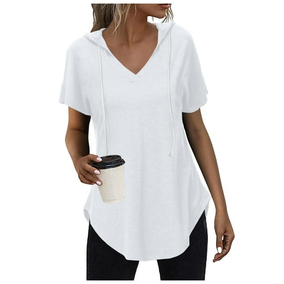 Women Summer Tops Women's Hoodie Pullover Sweatshirt Long Sleeve Tops Casual 3xl Blouses for Women plus Size 5 Shirt Sublimation Blanks Shirts plus 2x Teen Casual Top Western Shirt Womens White S