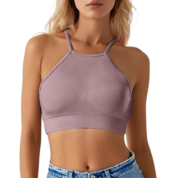 Women Summer Tops Women's Seamless Fitness Yoga Set With Push Up Sports Bra Crop Tops Sports Girls Sipper Big Foam Christmas Womens Cool Womens Camisole Shirt Chocolate Top Women Out Top 2xl Hot Pink