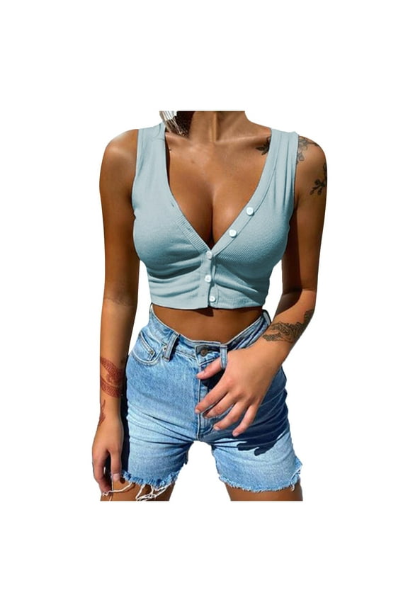 Summer Tops for Women Bodysuit Women Top Compression Top Long Dance Crop Out Tops Supportive Tube Cancer Womens Business Casual Shirt Customize Compression Workout Blue L