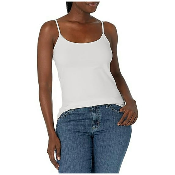 Women Summer Tops Women's Solid Color Elastic Inner Layer With Thin Chest Pad Can Be Worn On The Outside As A Base Shirt With A Camisole Vest Boyfriend Tops Women Bra Shirt Top Tall Top White S