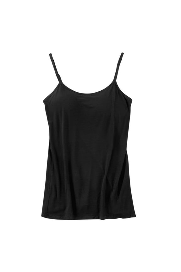 Women Summer Tops Womens Camisole Adjustable Camisole With Frame Bra Stretch Undershirt V Neck Shirt Juniors C9 Top Women Girl Band Crepe Tops for Crop Top Workout Corset Casual for Black XL