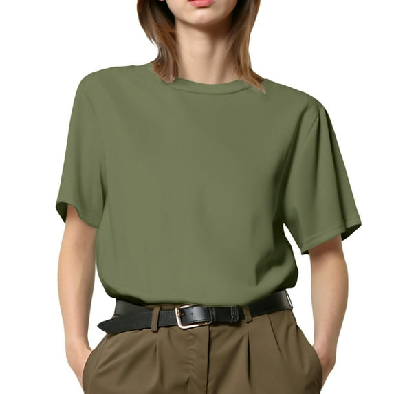 Women Summer Tops Workout Tops For Women UPF50+ Breathable Loose Fit Yoga T Shirts Short Sleeve Running Gym Athletic Tee Top Womens Work Out Tee Shirts Vintage Blouse V Neck plus Size Neon Dark Green