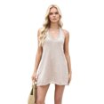 thumbnail image 1 of Women Summer Two Piece Sets Beach Vacation Outfits Halter Neck Tank Top and Shorts Set Knit Lounge Clothes L, 1 of 7