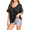 thumbnail image 1 of Women Summer V Neck Casual T Shirt, 1 of 3