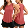thumbnail image 1 of Women Summer Workout Tank Tops Ruffle Sleeveless Racerback Crewneck Casual Loose Running Gym Athletic Yoga Tee Shirts, XL, 1 of 7