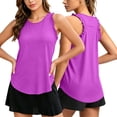 thumbnail image 1 of Women Summer Workout Tank Tops Ruffle Sleeveless Racerback Crewneck Casual Loose Running Gym Athletic Yoga Tee Shirts, XL, 1 of 7